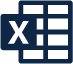 icon for microsoft excel in navy