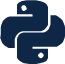 icon for python coding in navy